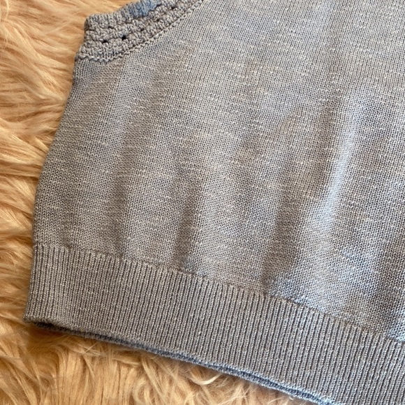 NWT Madewell Crochet-Trim Crop Sweater Tank in Distant Peri sz XS - Picture 7 of 11